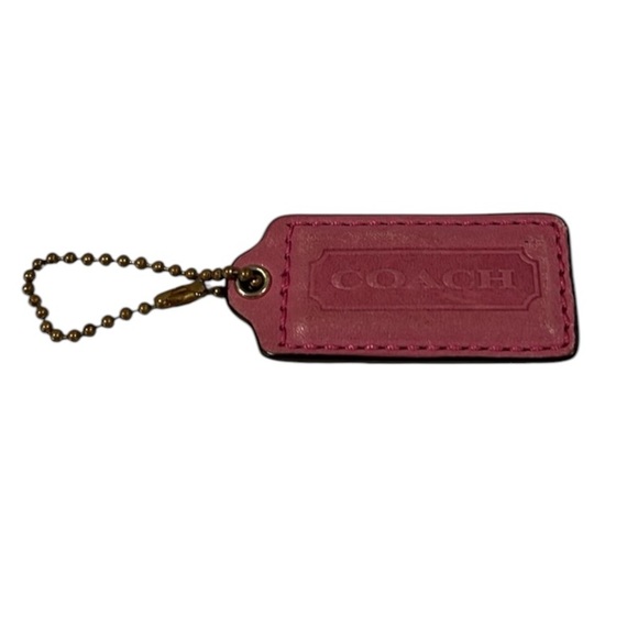 Coach Pink Bag Tag EUC - Picture 1 of 5